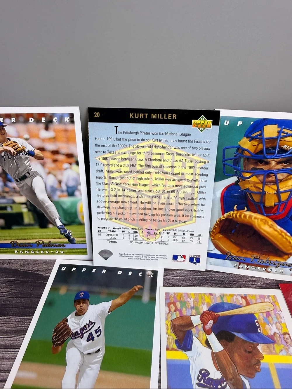 Texas Rangers Baseball Card Lot of 7 Ivan Rodriguez Teixeira UD